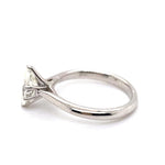 14CT WHITE GOLD FLOW UP STYLE LAB GROWN DIAMOND RING VALUED @ $2499