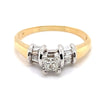 14CT YELLOW & WHITE GOLD THICKENED TOP STYLE DIAMOND DRESS RING VALUED @ $4499