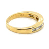 18CT YELLOW GOLD CHANNEL SET DIAMOND DRESS RING VALUED @ $3599