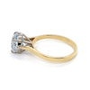 9CT YELLOW & WHITE GOLD TOPAZ SET IN RAISED SETTING DRESS RING
