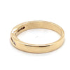 9CT YELLOW GOLD CHANNEL SET DIAMONDS IN CROSS OVER PATTERN DRESS RING