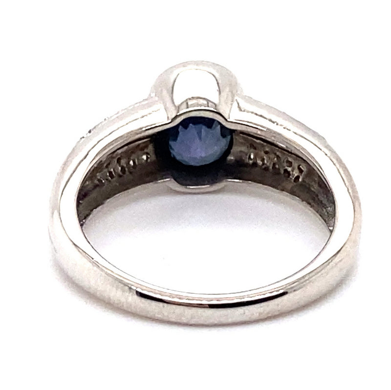18CT WHITE GOLD SAPPHIRE & DIAMOND DRESS RING VALUED @ $5399