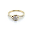 9CT YELLOW & WHITE GOLD DIAMOND DRESS RING
