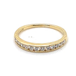 14CT YELLOW GOLD CHANNEL SET DIAMOND DRESS RING