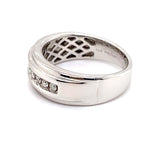 10CT WHITE GOLD THICKENED TOP CHANNEL SET DIAMOND DRESS RING VALUED @ $1599