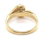 18CT YELLOW & WHITE GOLD WRAP AROUND STYLE DIAMOND DRESS RING VALUED @ $3099