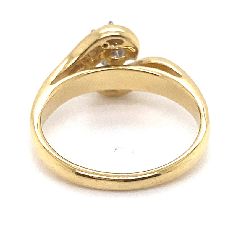 18CT YELLOW & WHITE GOLD WRAP AROUND STYLE DIAMOND DRESS RING VALUED @ $3099