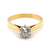 18CT YELLOW & WHITE GOLD FLOW UP STYLE DIAMOND DRESS RING VALUED @ $9999
