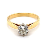18CT YELLOW & WHITE GOLD FLOW UP STYLE DIAMOND DRESS RING VALUED @ $9999