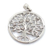 9CT WHITE GOLD DIAMONDS SET IN TREE OF LIFE PENDANT