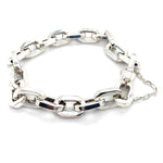 22CM SILVER SOLID CABLE LINK BRACELET