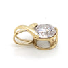 9CT YELLOW GOLD CUBIC ZIRCONNIA SET IN X PENDANT