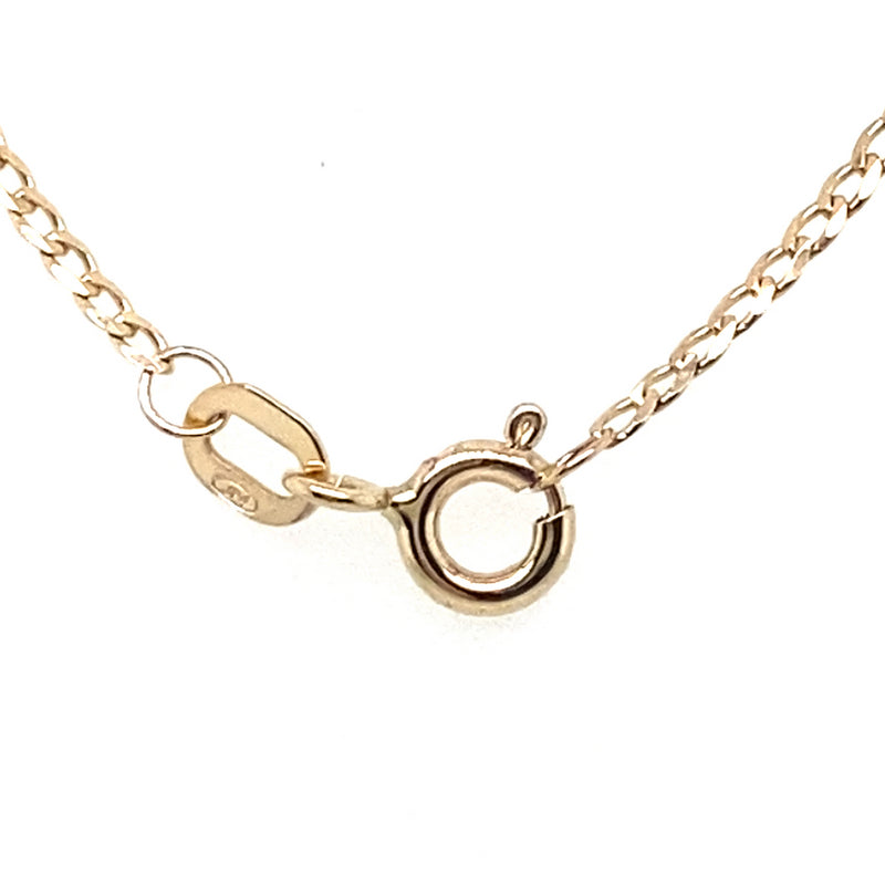 9CT YELLOW GOLD 55CM CURB LINK CHAIN