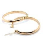 9CT YELLOW GOLD LARGE ROUND HOOP EARRINGS