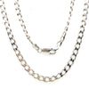 59CM SILVER SOLID CURB LINK CHAIN