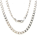 59CM SILVER SOLID CURB LINK CHAIN