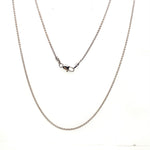 9CT WHITE GOLD 42CM WHEAT LINK CHAIN