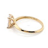 14CT YELLOW GOLD CUBIC ZIRCONIA SET IN RAISED SETTING DRESS RING