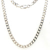 55CM SILVER CURB LINK CHAIN