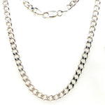 55CM SILVER CURB LINK CHAIN