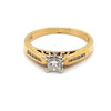 9CT YELLOW & WHITE GOLD FLOW UP STYLE DIAMOND DRESS RING VALUED @ $1899