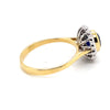 18CT YELLOW & WHITE GOLD SAPPHIRE & DIAMOND DRESS RING VALUED @ $7299