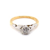 18CT YELLOW & WHITE GOLD FLOW UP STYLE DIAMOND DRESS RING VALUED @ $1899