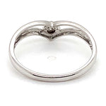 9CT WHITE GOLD ILLUSION SET DIAMOND IN THE V SHAPE RING