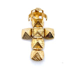 9CT YELLOW GOLD OPENING MASONIC ORB CROSS PENDANT