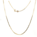 9CT YELLOW GOLD 55CM OPEN CURB LINK CHAIN