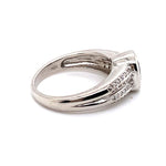 18CT WHITE GOLD SAPPHIRE & DIAMOND DRESS RING VALUED @ $5399