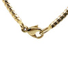 9CT YELLOW GOLD FLAT DOUBLE CURB CHAIN WITH DIAMOND & TOPAZ IN "V" SHAPE
