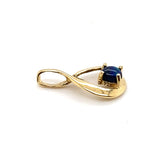 9CT YELLOW GOLD COBOCHON CUT BLACK OPAL PENDANT