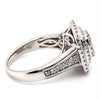 10CT WHITE GOLD FLOW UP STYLE DIAMOND DRESS RING VALUED @ $4199