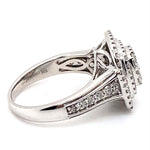 10CT WHITE GOLD FLOW UP STYLE DIAMOND DRESS RING VALUED @ $4199