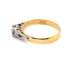18CT YELLOW & WHITE GOLD EUROPEAN CUT DIAMOND DRESS RING VALUED @ $1399