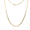 9CT YELLOW GOLD 55CM FLAT OPEN DIAMOND CUT CURB LINK CHAIN