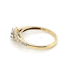 9CT YELLOW & WHITE GOLD DIAMOND DRESS RING