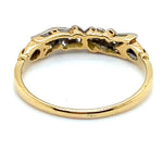 18CT YELLOW GOLD & PALLADIUM GALLERIED DIAMOND DRESS RING VALUED @ $1549