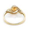 10CT YELLOW GOLD CITRINE WITH DIAMONDS SET IN SHOULDERS DRESS RING