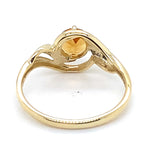 10CT YELLOW GOLD CITRINE WITH DIAMONDS SET IN SHOULDERS DRESS RING