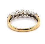 9CT YELLOW & WHITE GOLD THICKENED TOP DIAMOND DRESS RING VALUED @ $1999