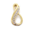 9CT YELLOW GOLD DOUBLE TWIST DIAMOND SET PENDANT