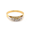 18CT YELLOW & WHITE GOLD CURVED PATTERNDIAMOND  ETERNITY RING VALUED @ $1899