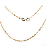 9CT YELLOW GOLD 27CM SINGAPORE TWIST ANKLET