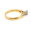 18CT YELLOW & WHITE GOLD POINTED SHOULDER DIAMOND DRESS RING VALUE @ $2099