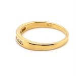 18CT YELLOW GOLD CHANNEL SET DIAMOND DRESS RING VALUED @ $2899
