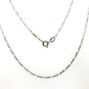 9CT WHITE GOLD 46CM 3+1 FIGARO LINK CHAIN