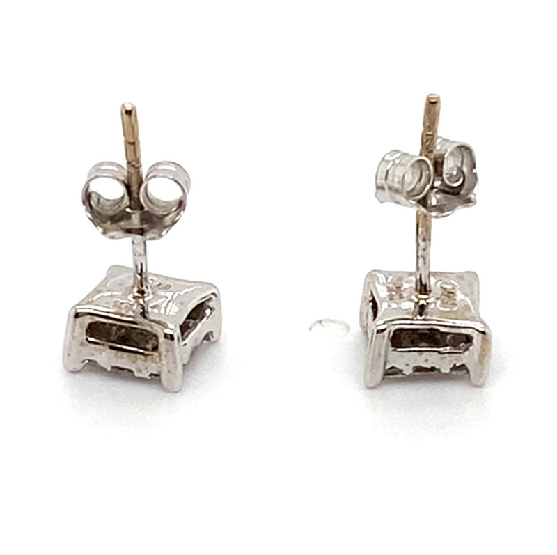 10CT WHITE GOLD DIAMOND STUDS VALUED @ $1599