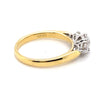 18CT YELLOW & WHITE GOLD POINTED SHOULDER DIAMOND DRESS RING VALUED @ $6199